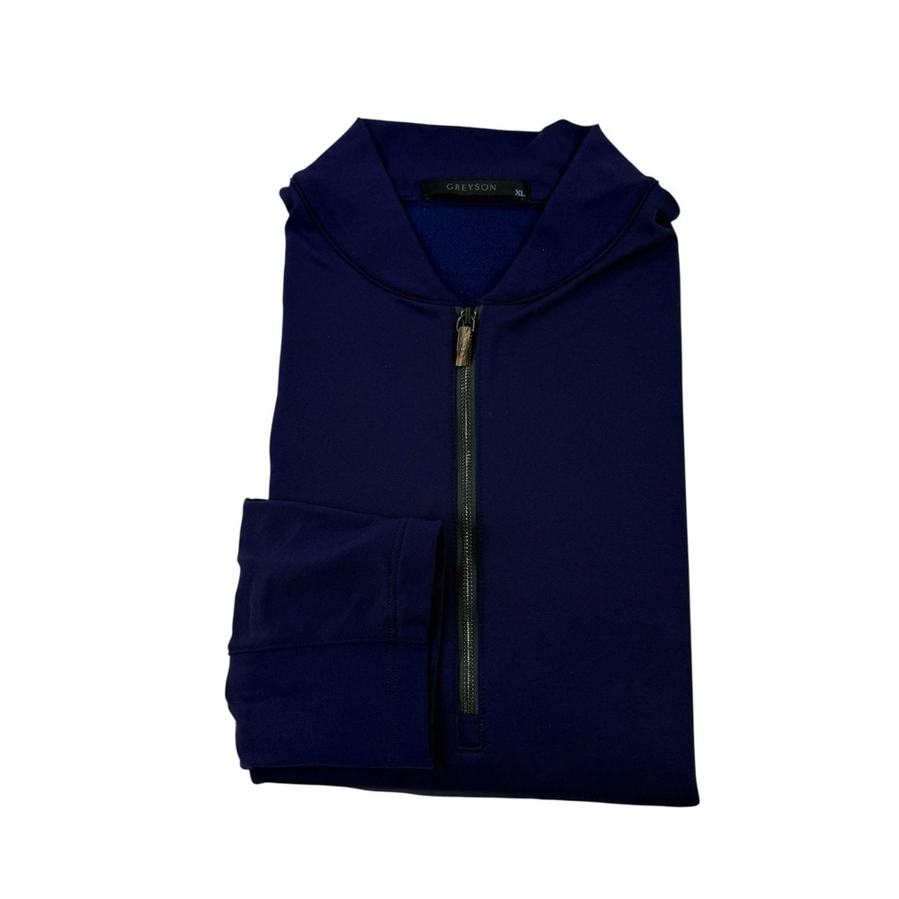 Greyson Blue Fleece Lined ¼ Zip Sweater Nylon Blend‎ Men's Size XL
